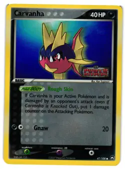 Pokemon TCG Carvanha 47/108 Reverse Holo Stamped EX Power Keepers LP - Image 1