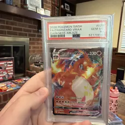 2020 Pokemon SWSH Darkness Ablaze #020 Full Art Charizard VMAX PSA 10 GEM MINT - Image 1