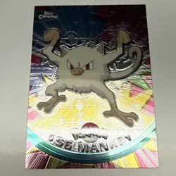 2000 TOPPS CHROME HOLO FOIL POKEMON TV ANIMATION # 56 MANKEY - LP - Image 1