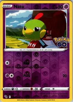 Natu 032/078 Pokemon GO Pokemon Reverse Holo Near Mint - Image 1