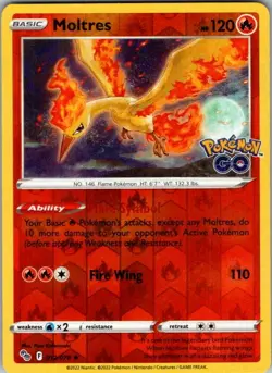Moltres 012/078 Pokemon GO Pokemon Reverse Holo Near Mint - Image 1