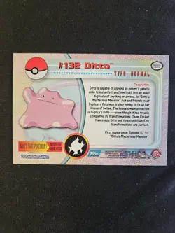 Ditto #132 2000 Pokemon Blue Tops Series - Image 2