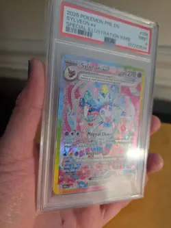 POKEMON 2025 Prismatic Evolutions Spec Illustration Rare SYLVEON EX #156 PSA 9 - Image 3