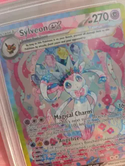 POKEMON 2025 Prismatic Evolutions Spec Illustration Rare SYLVEON EX #156 PSA 9 - Image 4