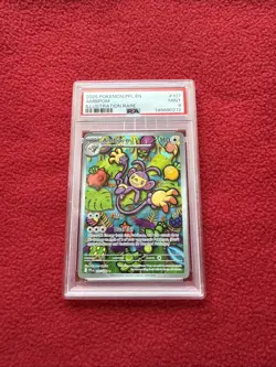 2025 POKEMON EN-PHANTASMAL FLAMES ILLUSTRATION RARE #107 AMBIPOM PSA 9 - Image 1