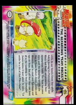 Pokemon Topps Mewtwo Strikes Back The Nefarious Team Rocket 12 Foil Blue Logo - Image 2
