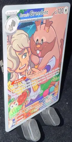 Arven's Greedent 205/182 Illustration Rare Destined Rivals Pokemon Near Mint - Image 5