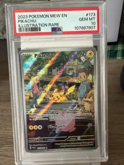 PIKACHU 2023 POKEMON 151 ILLUSTRATION RARE #173 PSA 10 - Image 1