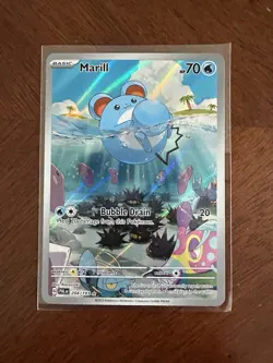 NM Pokemon TCG Marill 204/193 Paldea Evolved 2023 ENG Illustration Rare Holo - Image 1