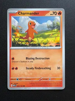 Charmander 004/165 Pokemon 151 Scarlet & Violet Non Holo Common NM Pokemon - Image 1