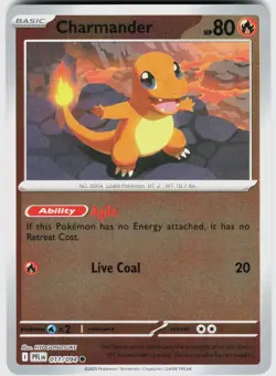 CHARMANDER 011/094 - NM REVERSE HOLO - POKEMON PHANTASMAL FLAMES C - Image 1