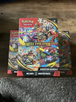 Pokemon Mega Evolution Booster Bundle New Sealed Lot of 3 - Image 1