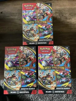 Pokemon Mega Evolution Booster Bundle New Sealed Lot of 3 - Image 2