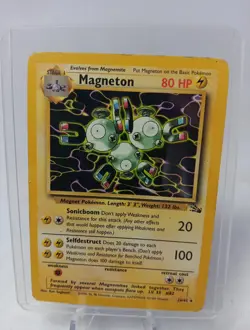 Magneton 26/62 Non Holo Rare Fossil WOTC Pokemon Card MP/LP - Image 1