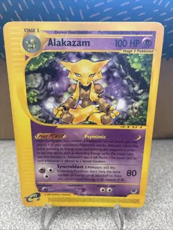 Alakazam Pokemon TCG Card Expedition Base Set, Non-Holo, Regular Card 033/165 - Image 1