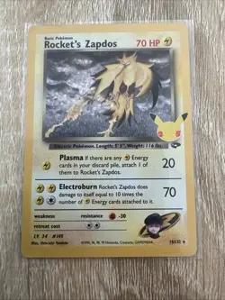 Rockets Zapdos - 15/132 - Holo Rare - Celebrations Classic - Pokemon Card - Image 1