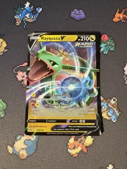 Pokemon Cards Rayquaza V 100/159 Ultra Rare Crown Zenith - (NM) - Image 1