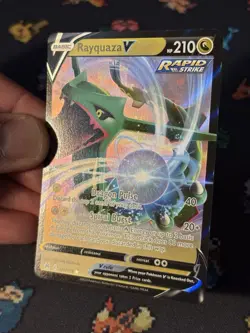 Pokemon Cards Rayquaza V 100/159 Ultra Rare Crown Zenith - (NM) - Image 2