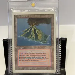 Vintage 1994 Magic the Gathering VOLCANIC ISLAND Revised Edition Unplayed - Image 1