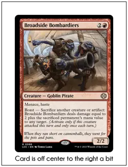 1x Broadside Bombardiers, Lost Caverns of Ixalan Commander, MTG NM Off Center - Image 1