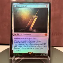 Buster Sword M 0255 Final Fantasy Foil English MTG Pack fresh - Image 1