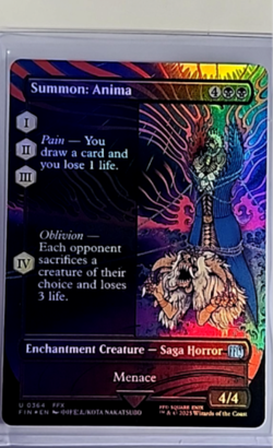 2025 MTG Magic The Gathering FIN Final Fantasy Borderless Foil #364 Summon Anima - Image 1