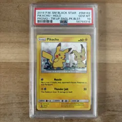 PSA 10 Pikachu SM162 Pokemon 2019 Sun & Moon Black Star Promo Holo - Image 1