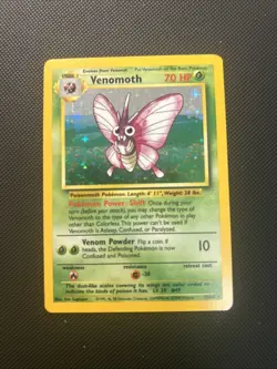 Venomoth Jungle 13/64 Pokemon Holo Rare 1999 WOTC Vintage LP Lightly Played TCG - Image 1