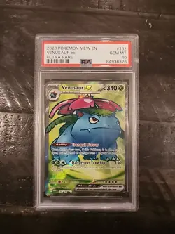 PSA 10 Venusaur EX #182 Full Art Ultra Rare Holo 2023 Pokemon 151 - Image 1