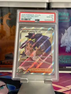 2025 Pokemon SV Journey Together JTG EN Iris's Fighting Spirit #180/159 PSA 10 - Image 1
