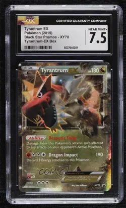 Tyrantrum EX Pokemon XY Black Star Promo CGC 7.5 - Image 1