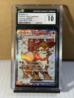 2023 Pokemon Japanese Sv1v-Violet EX Arcanine EX #092 Japanese SR CGC GM 10 - Image 1