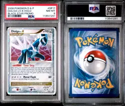 2008 POKEMON DIAMOND & PEARL BLACK STAR PROMO DP17 DIALGA LV.X-HOLO PSA 8 - Image 3