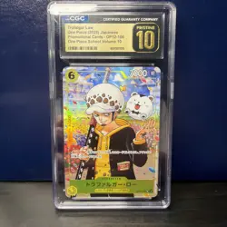 2025 ONE PIECE JAPANESE SCHOOL VOLUME 10 #OP12-106 TRAFALGAR LAW CGC 10 PRISTINE - Image 1