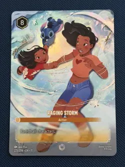Lorcana Raging Storm Enchanted Action Card Stitch Lilo Lilo & Stitch Disney TCG - Image 1