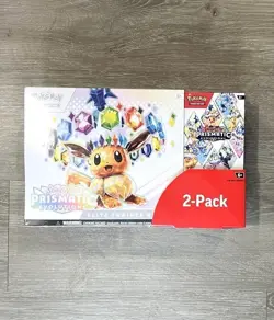Pokemon Scarlet & Violet Prismatic Evolutions ETB + Booster Bundle Combo - Image 1