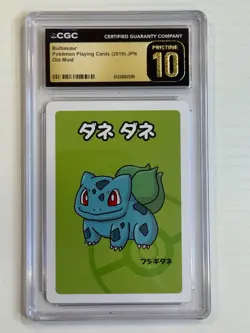 2019 Pokemon Japanese Playing Cards Old Maid Bulbasaur CGC 10 PRISTINE - Image 1