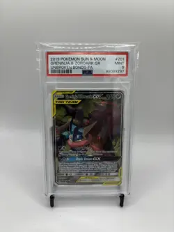 2019 POKEMON UNBROKEN BONDS GRENINJA & ZOROARK GX TAG TEAM PSA 9 - Image 1