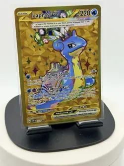 Pokemon TCG Lapras ex 164 Scarlet & Violet Promo Full Art Holo Card Rare - Image 1