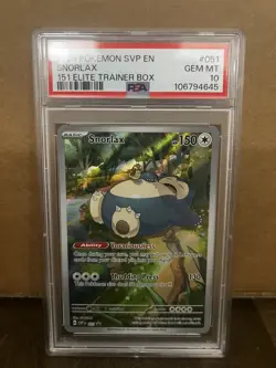 Snorlax 051 - 2023 Pokemon Scarlet & Violet 151 ETB Promo - PSA 10 - Image 1