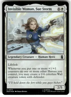 Invisible Woman, Sue Storm 17 Marvel Super Heroes Magic: The Gathering Foil NM - Image 1