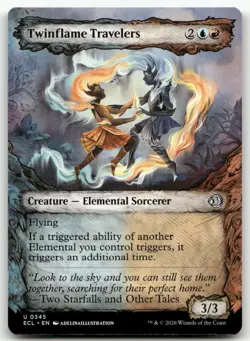 Twinflame Travelers (Showcase) #345 (NM) Lorwyn Eclipsed ECL Magic MTG - Image 1