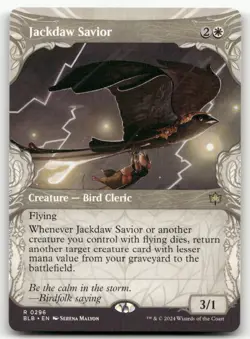 Jackdaw Savior (Showcase) #296 (NM) Bloomburrow BLB Magic MTG - Image 1