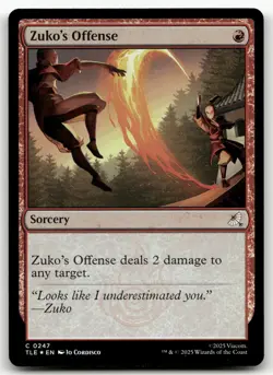 Zuko's Offense (0247) #247 (Foil) NM Avatar: The Last Airbender: Eternal-Legal - Image 1