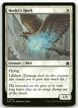 Healer's Hawk #142 (NM) Foundations FDN Magic MTG - Image 1