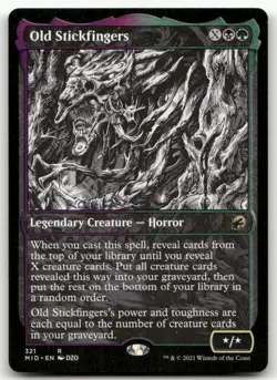 Old Stickfingers (Showcase) #321 (NM) Midnight Hunt MID Magic MTG - Image 1
