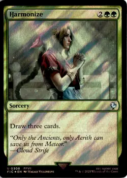 MTG Commander: FINAL FANTASY Surge Foil Harmonize U 308 NM Scan - Image 1