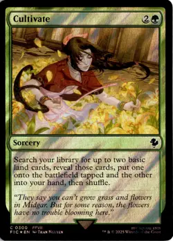 MTG Commander: FINAL FANTASY Surge Foil Cultivate C 300 NM Scan - Image 1