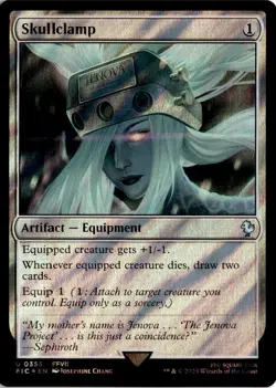 MTG Commander: FINAL FANTASY Surge Foil Skullclamp U 355 NM Scan - Image 1