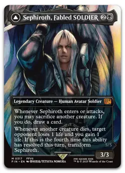 Sephiroth, Fabled SOLDIER (0317) (Borderless) #317 NM Final Fantasy Magic MTG - Image 1